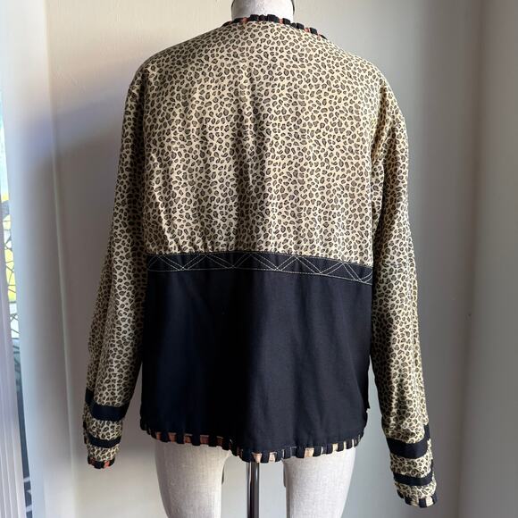 Yak Magik Reversible Embroidered Cotton Silk Jacket Small Made in Nepal - Picture 6 of 10